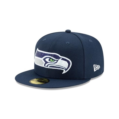 Sapca New Era Seattle Seahawks NFL Crystals from Swarovski 59FIFTY Fitted - Albastri